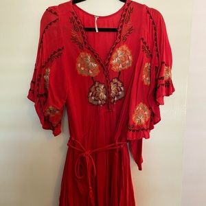 Free People red mini dress